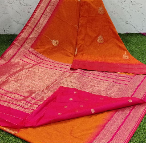 Orange Khadhi Pattu 14 J5-5
