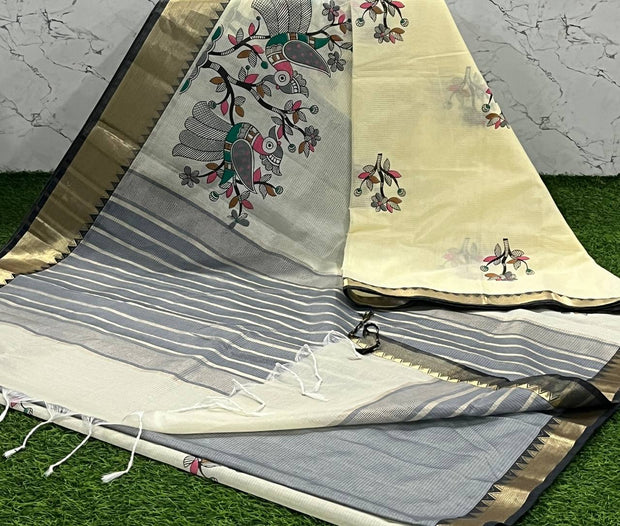 Cream-Grey Digital Mangalgiri 22 C5-10