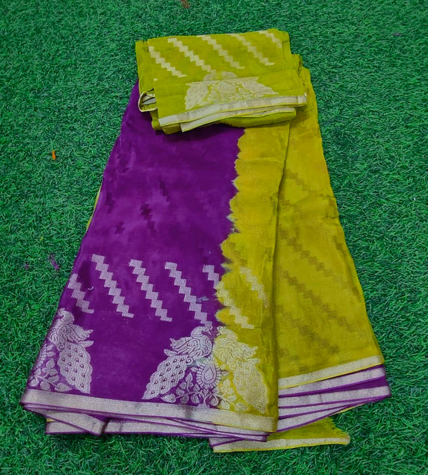 Purple Lehariya Georgette 8 J5 11 E
