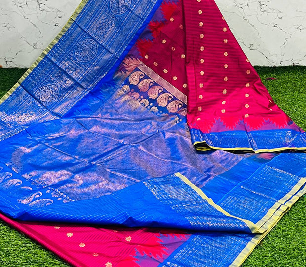 Tomato Red Handloom Gadwal 17 I5-2