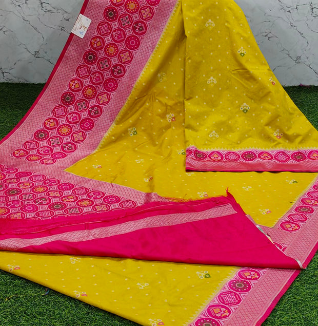 Yellow patola pattu 29 J5 5