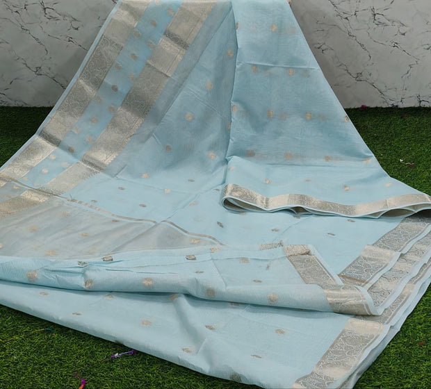 Ice blue chanderi 26 J5 5