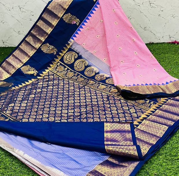 Pink Handloom Gadwal 17 J5-5