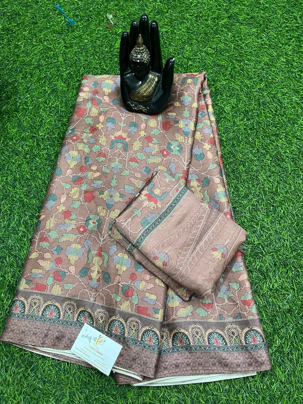 Chiku Kashmiri Saree W Shawl 10 L4-18