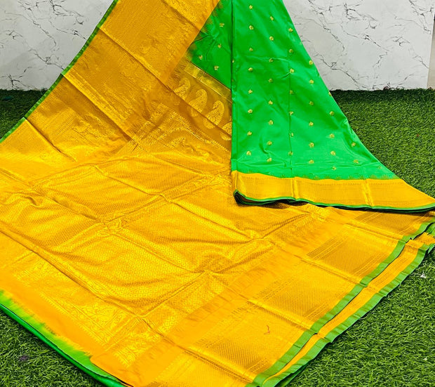 Parrot Green Handloom Gadwal 12 I5-13