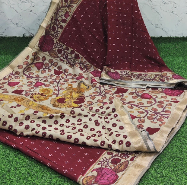 Maroon maheshwari silk 11 E5-11