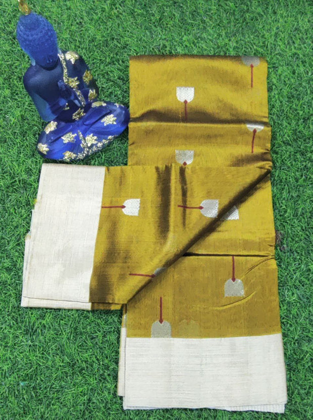 Mustard Yellow Chanderi Pattu 3 E5-6