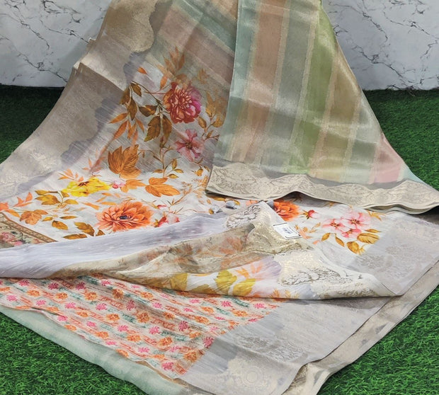 Grey Tissue Chanderi 5 D5-13