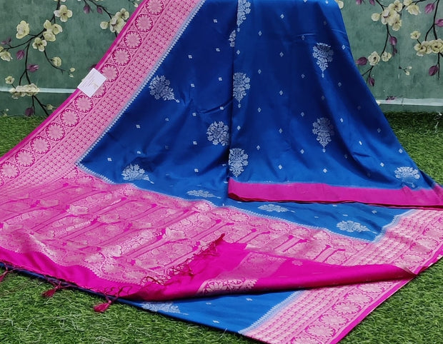 Blue Georgette Banaras 26 J4-3