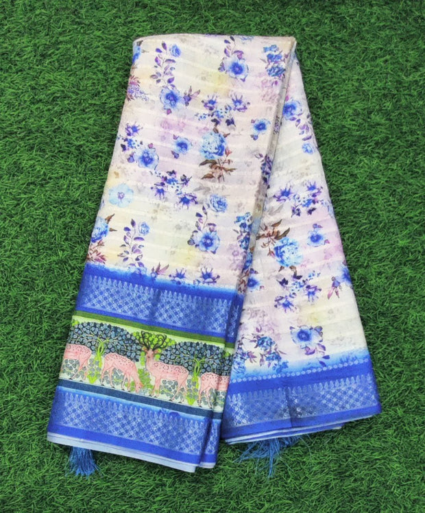 Blue Tussar Crepe 14 C5-4E