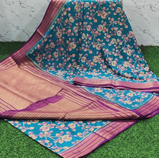 Blue Mysore Crepe 15 D5-15