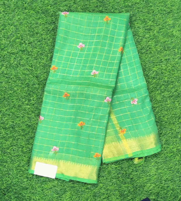 Parrot Green Mangalgiri Handloom 6 C5-5E