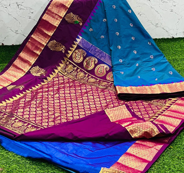 Blue Handloom Gadwal 7 J5-9