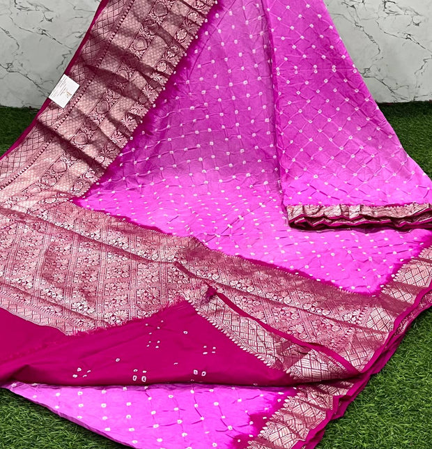 Baby Pink Bandhini Pattu 22 K5-19