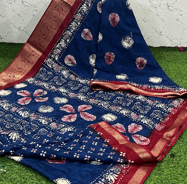 Blue Maheshwari Thread Work 10 J5-11