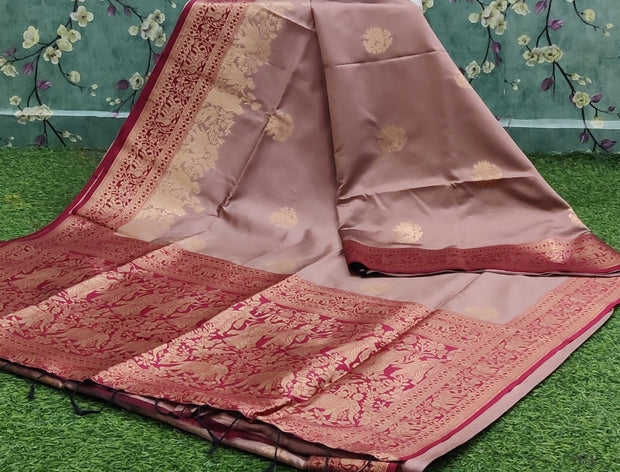Beige Bishanpuri Saree 9 J4-9
