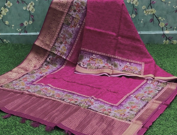 Rani Pink Tussar Digital 13 K4-2