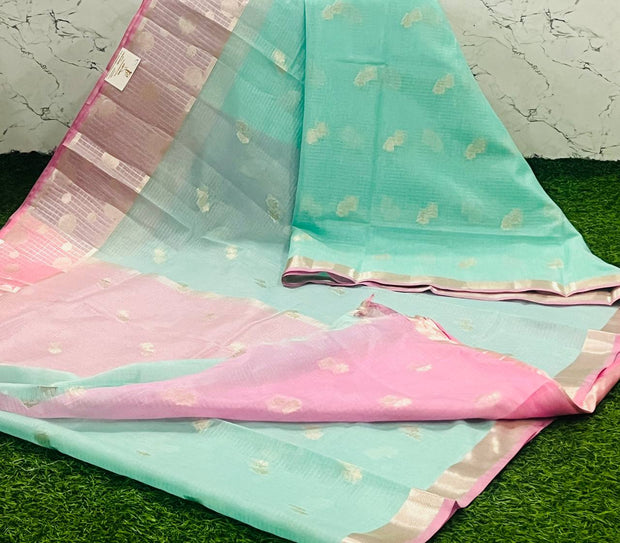 Lux Green Manipuri Silk 8 H5-7