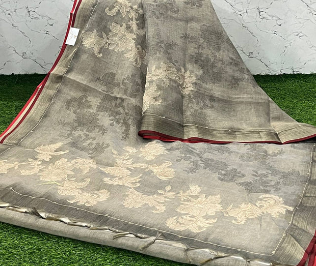 Grey Linen Khadi 6 D5-2