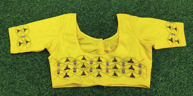 Yellow Desginer Blouse 12 J5-6E
