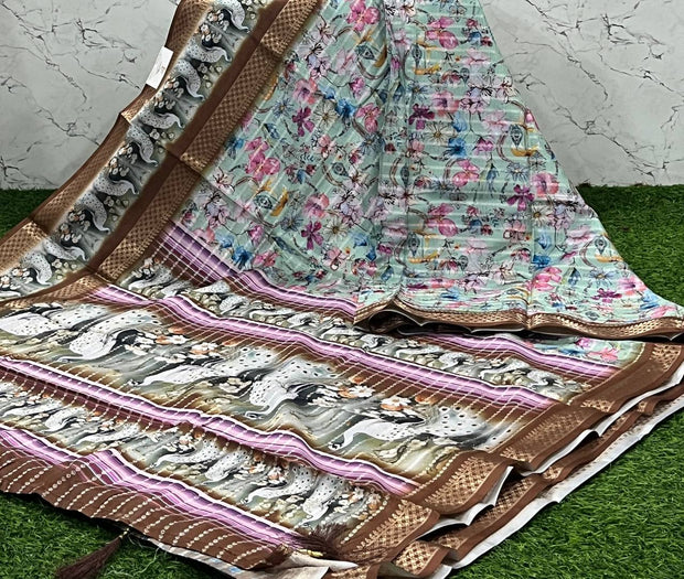 Light Blue Tussar Digital 14 L4-16