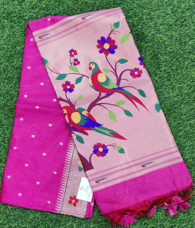 Tomato Red Paithani Pattu 5 C5-2