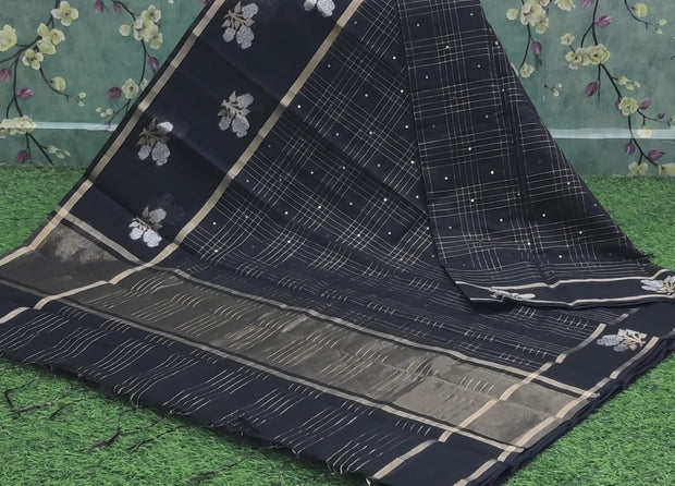 Black Chanderi Kota 10 J4-15
