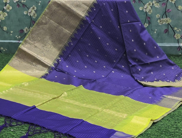 Blue LW Kanchi Pattu 10 K4-4