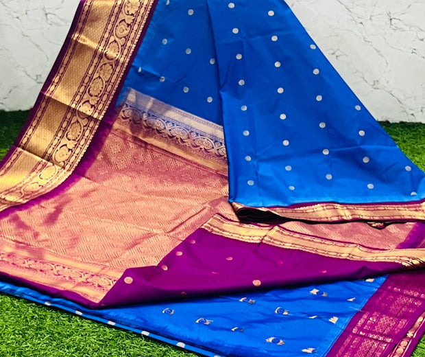 Robin Blue Handloom Gadwal 12 G5-9