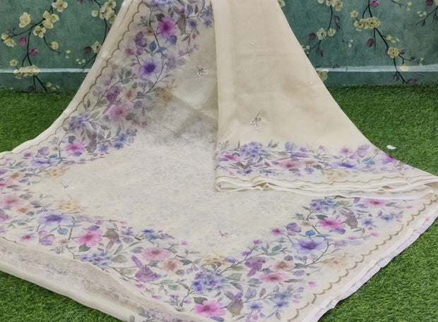 Lemon Yellow Pearl Silk Kota 10 I4-11