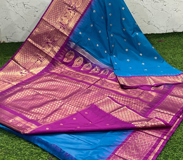 Blue Handloom Gadwal 17 I5-12