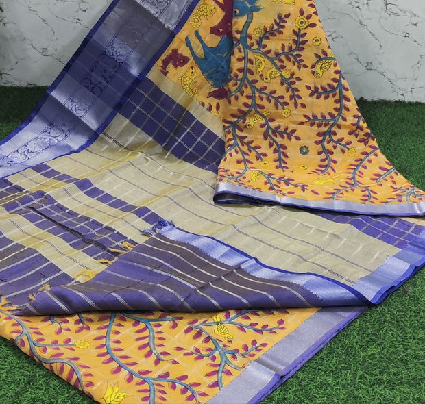 Yellow Mangalgiri Kalamkari 17 D5-10