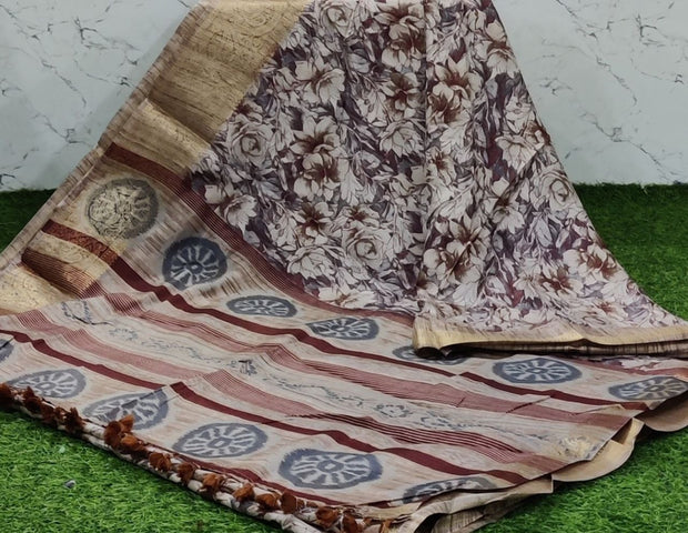 Brown Floral Digital 19 A5-7