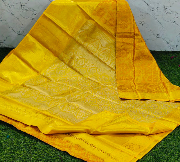 Golden yellow kanchi pattu 20 I5 8