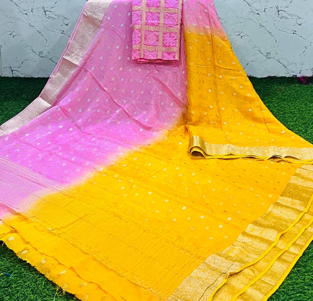 Pink Crepe Georgette 10 J5-2