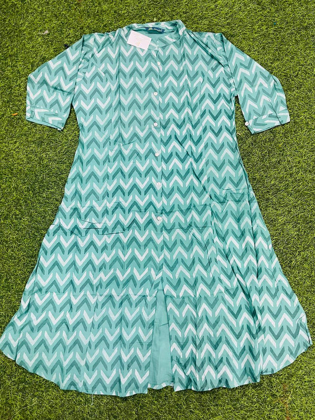 Lux Green Rayon Top 6 J5-13E
