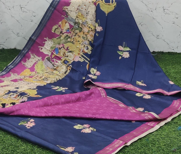 Blue Tussar Pichwai 14 G5-5