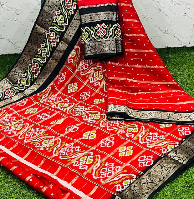 Red Patola Silk 25 J5-5