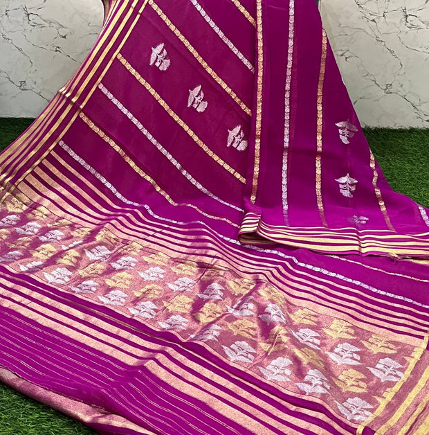 Pink Pure Georgette 24 L4-12