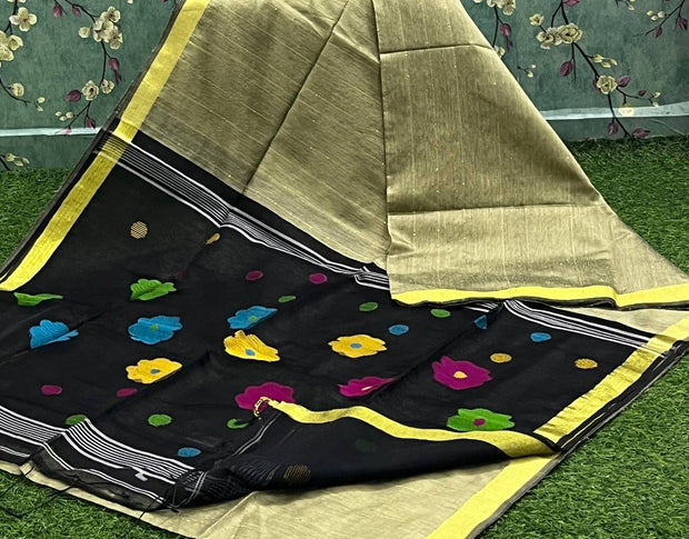 Pista Green Handloom Jamdani 5 L4-11