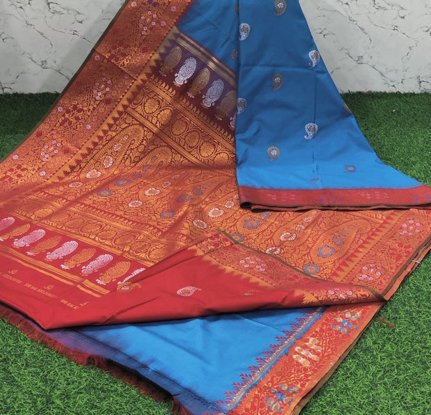 Blue LW Kanchi Pattu 30 D5-1