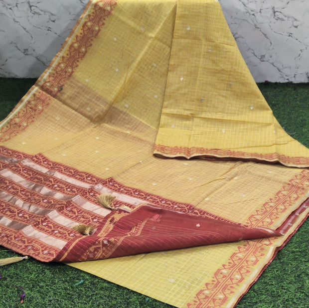 Lemon yellow jamdani 27 J5 9