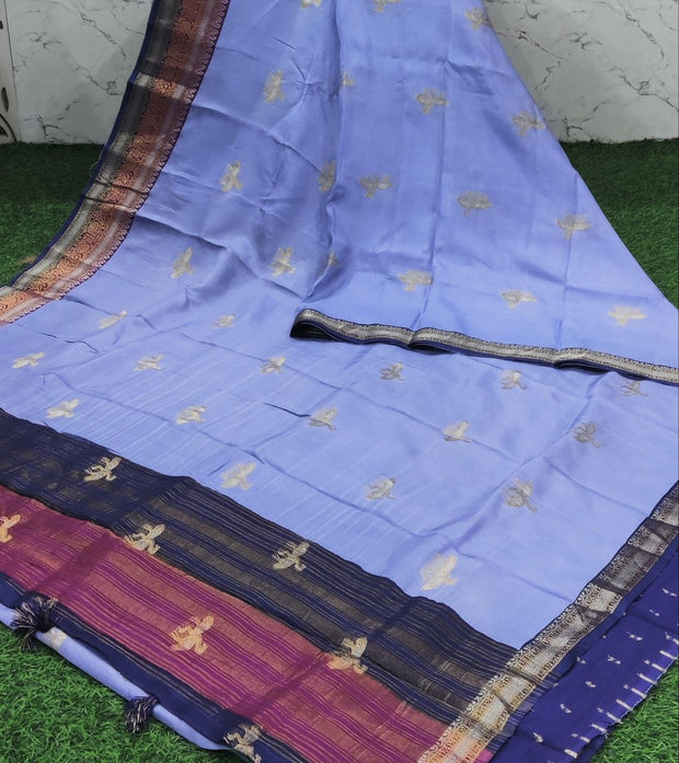 Blue Maheshwari Pattu 29 C5-6