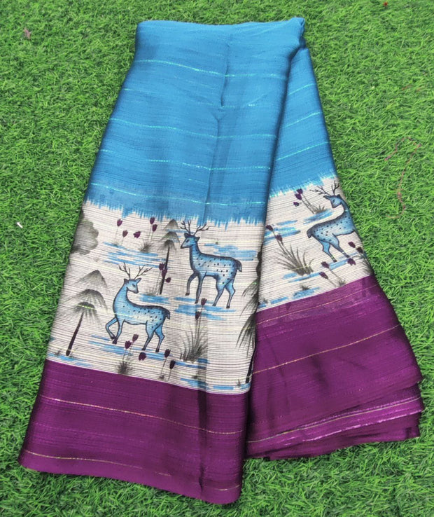 Blue wrinkle crape 29 J512E