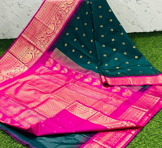 Bottle Green Handloom Gadwal 13 I5-7