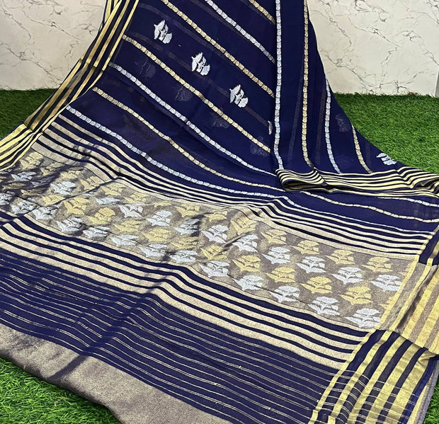 Robin Blue Pure Georgette 24 L4-13