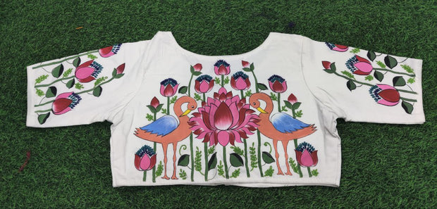 White Desginer Blouse 12 J5-7E