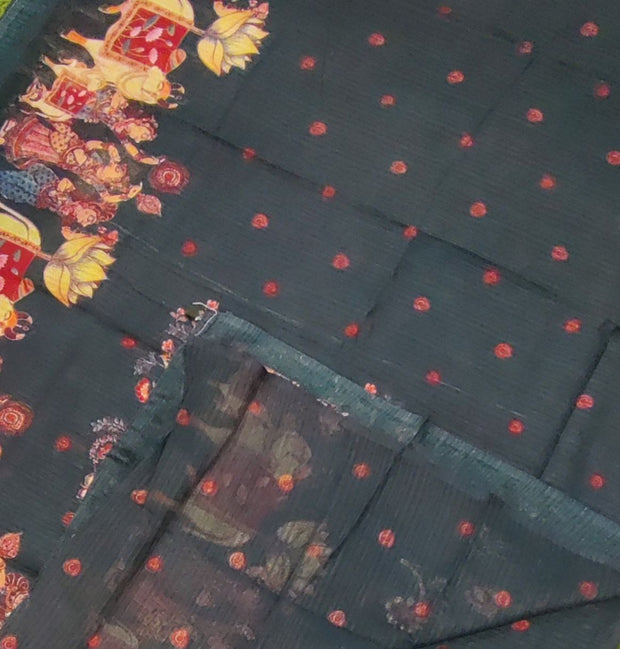 Bottle Green Kalamkari 30 L4-7