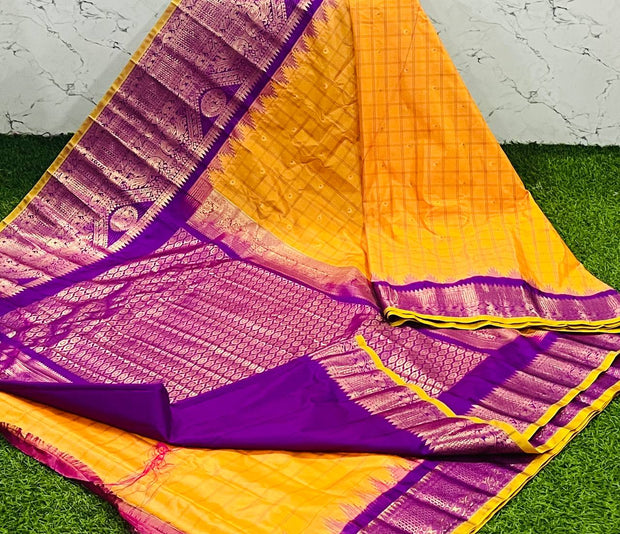 Light Orange Handloom Gadwal 11 H5-12
