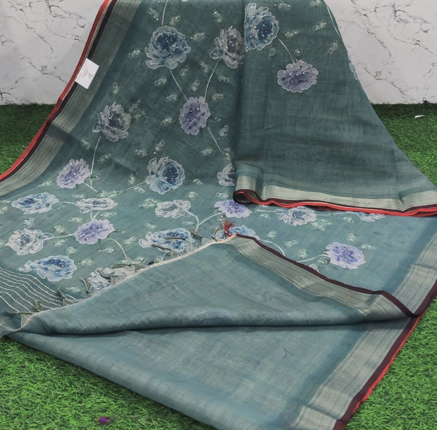 Green Khadi Linen 12 C5-11